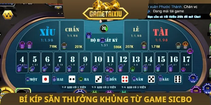 Bí kíp săn thưởng khủng từ game sicbo