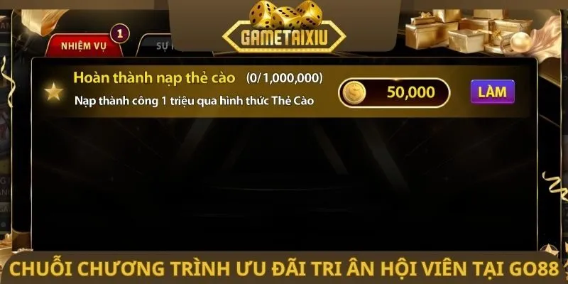 Chuỗi chương trình ưu đãi tri ân hội viên tại Go88