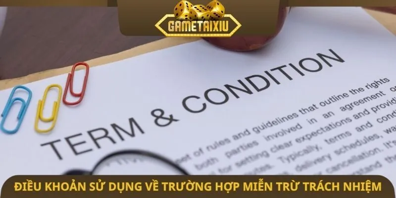 Điều khoản sử dụng về trường hợp miễn trừ trách nhiệm