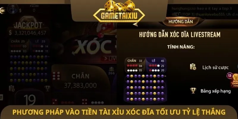 Phương pháp vào tiền tài xỉu xóc đĩa tối ưu tỷ lệ thắng