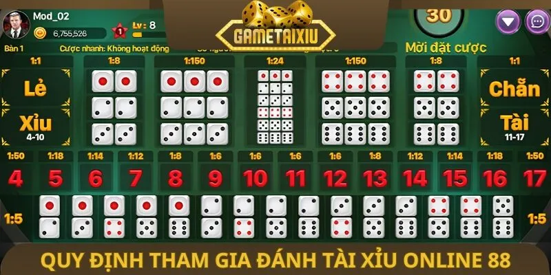 Quy định tham gia đánh tài xỉu online 88