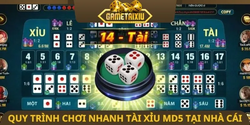 Quy trình chơi nhanh tài xỉu md5 tại nhà cái