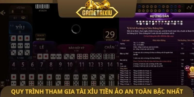 Quy trình tham gia tài xỉu tiền ảo an toàn bậc nhất