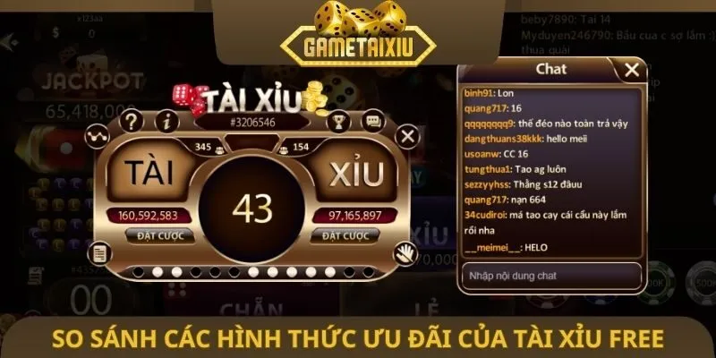 So sánh các hình thức ưu đãi của tài xỉu free