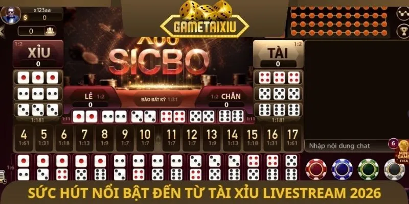 Sức hút nổi bật đến từ tài xỉu livestream 2026